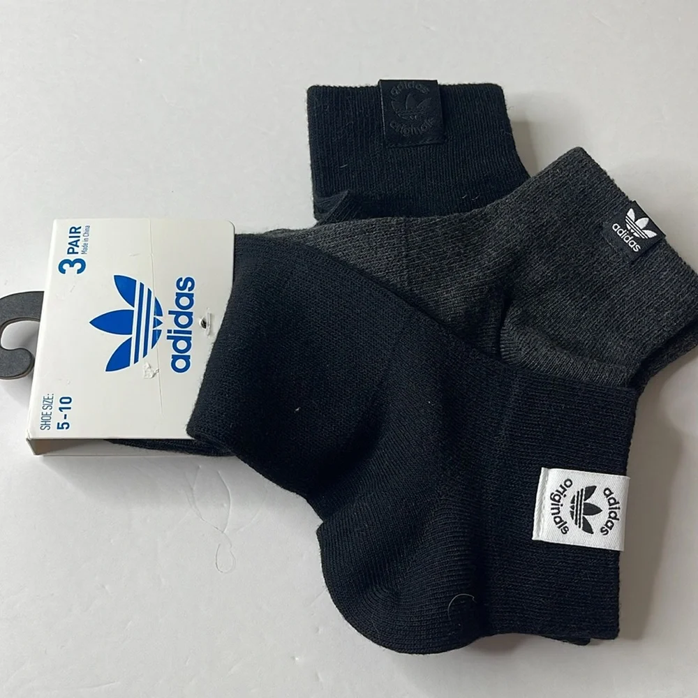 Adidas 3-pk Low Cut Socks Black / Gray